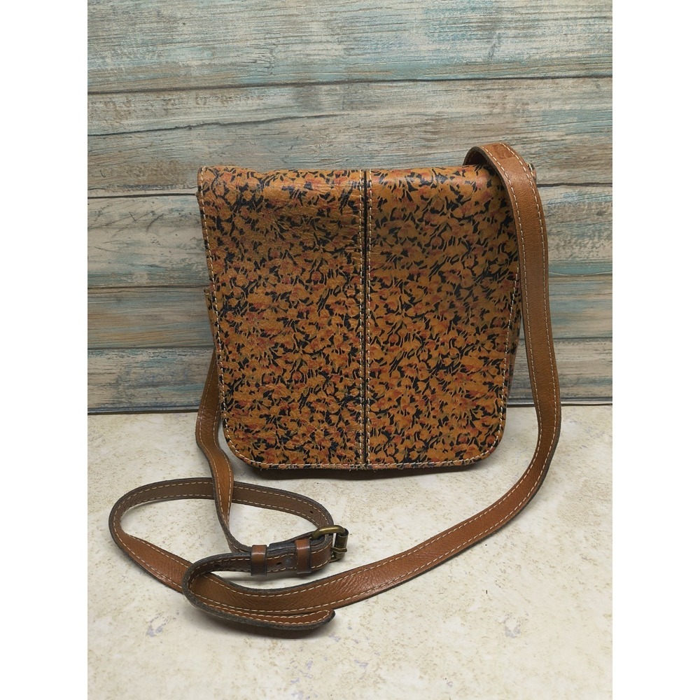 Patricia Nash Flowered Leather Crossbody Bag PLEASE READ AND SEE PICS